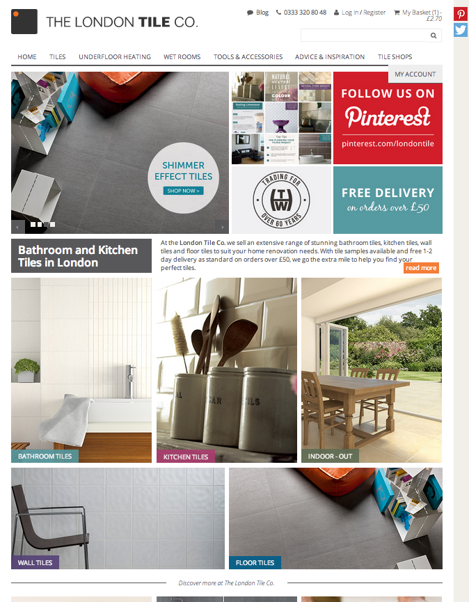 The new London Tile website | htw.co.uk/blog